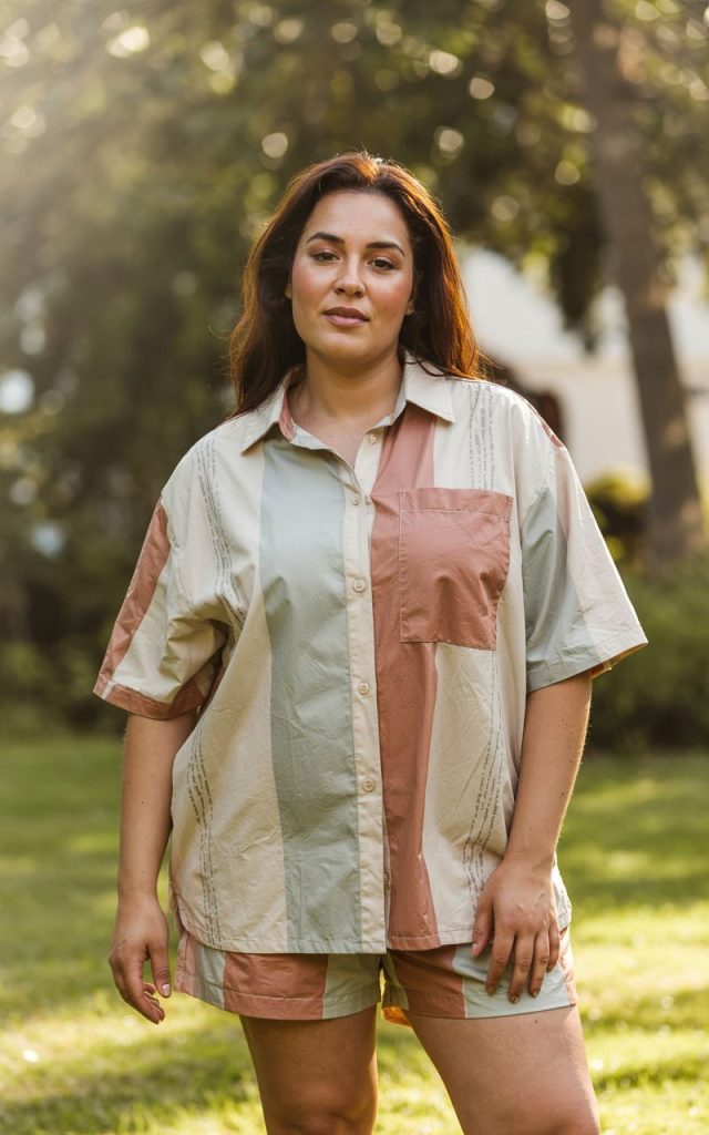 Textured Drop Shoulder Shirt & Shorts